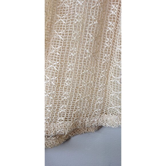 BLU PEPPER Vintage Crochet Knit Top Women's L Lace Fairycore Whimsical Bohemian - Picture 12 of 12